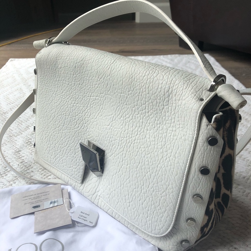 Jimmy Choo Lockett ivory bag